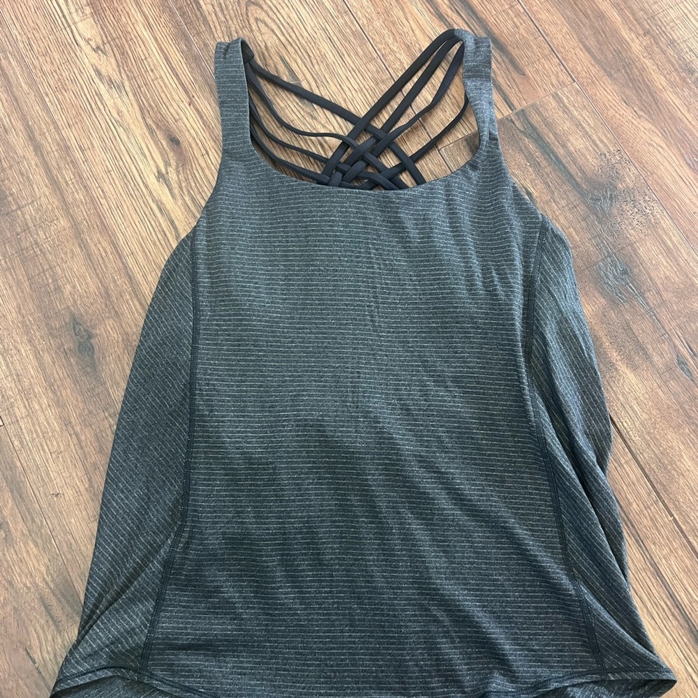Lululemon Athletica Gray Backless Tank Top